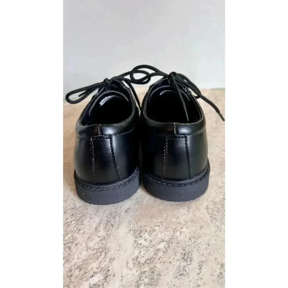 Stacy Adams Boys Black Faux Leather Austin Uniform Oxford Dress Shoes‎ Size 13M